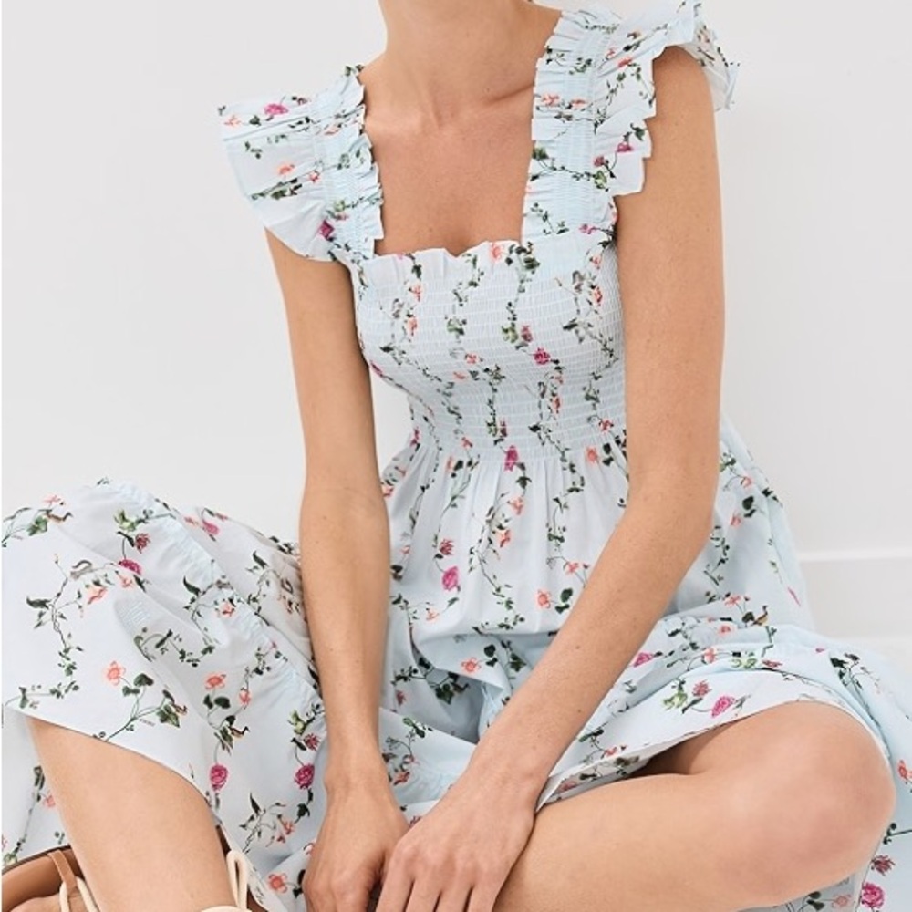 Hill House Elizabeth Dress in Pond Floral